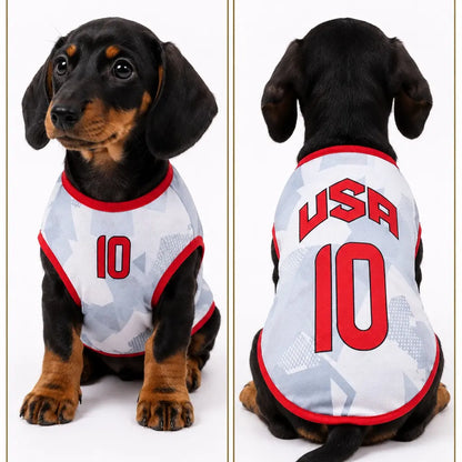 Pet Soccer Jersey for Small to Medium Dogs and Cats - Stylish Game Day Sports Apparel