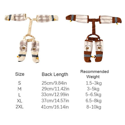 Reflective Stripe Pet Strolling Going Out Pants Adjustable Full Leg Protection Dog Boot Leggings Waterproof Dust-Proof