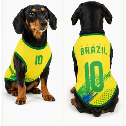 Pet Soccer Jersey for Small to Medium Dogs and Cats - Stylish Game Day Sports Apparel